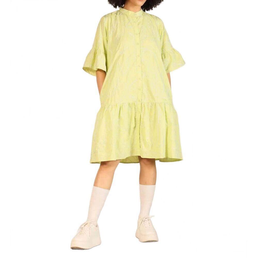 NEW MAUDE VIVANTE zelda dress in lime